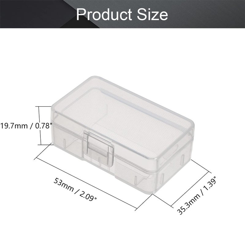 Fielect 5Pcs 9V Battery Storage Case, Battery Organizer for 9V Battery Multipurpose Battery Storage Box Holder Case Transparent for 9V Battery - Image 2